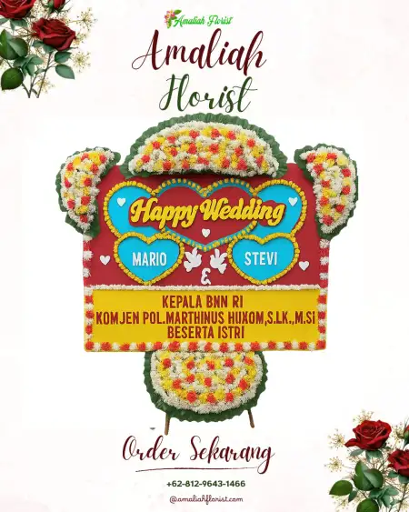 Papan Bunga Pernikahan Kubu Tanjung
